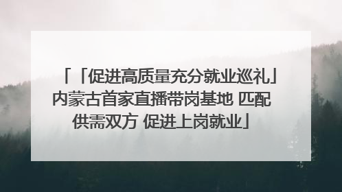 「促进高质量充分就业巡礼」内蒙古首家直播带岗基地 匹配供需双方 促进上岗就业