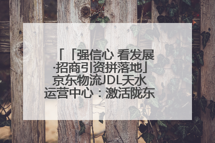 「强信心 看发展·招商引资拼落地」京东物流JDL天水运营中心：激活陇东南区域经济新引擎