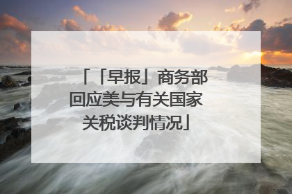 「早报」商务部回应美与有关国家关税谈判情况