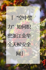 “空中警力”如何织密浙江金华全天候安全网