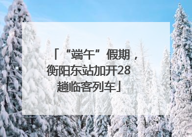 “端午”假期，衡阳东站加开28趟临客列车