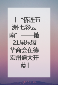 “侨连五洲·七彩云南”——第21届东盟华商会在德宏州盛大开幕