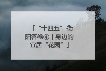 “十四五”·衡阳答卷④｜身边的宜居“花园”