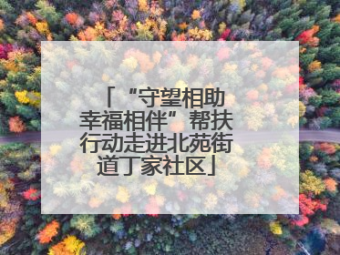 “守望相助 幸福相伴”帮扶行动走进北苑街道丁家社区
