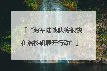 “海军陆战队将很快在洛杉矶展开行动”