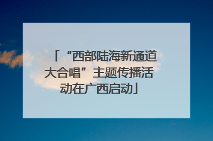 “西部陆海新通道大合唱”主题传播活动在广西启动