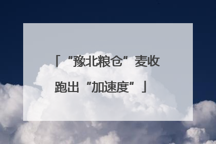 “豫北粮仓”麦收跑出“加速度”