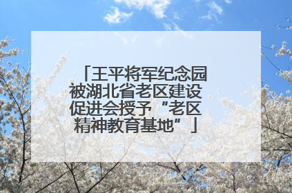 王平将军纪念园被湖北省老区建设促进会授予“老区精神教育基地”