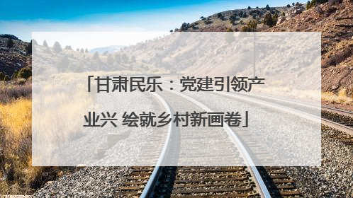 甘肃民乐：党建引领产业兴 绘就乡村新画卷