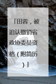 田蓉，被追认撤销省政协委员资格（附简历）