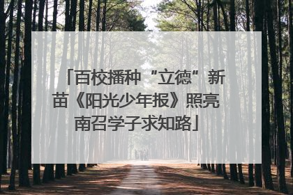 百校播种“立德”新苗《阳光少年报》照亮南召学子求知路