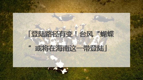 登陆路径有变！台风“蝴蝶”或将在海南这一带登陆