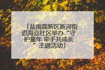 盐南高新区新河街道海嘉社区举办“守护童年 牵手共成长”主题活动