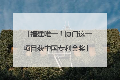 福建唯一！厦门这一项目获中国专利金奖
