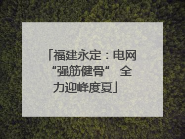 福建永定：电网“强筋健骨” 全力迎峰度夏