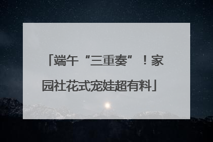 端午“三重奏”！家园社花式宠娃超有料