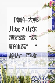 端午去哪儿玩？山东清凉版“绿野仙踪”“趁热”查收