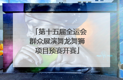 第十五届全运会群众展演舞龙舞狮项目预赛开赛