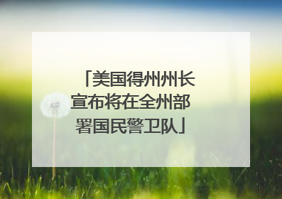 美国得州州长宣布将在全州部署国民警卫队