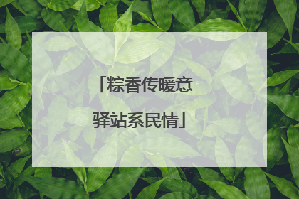 粽香传暖意 驿站系民情