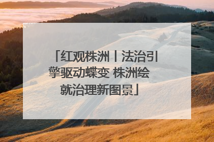 红观株洲丨法治引擎驱动蝶变 株洲绘就治理新图景