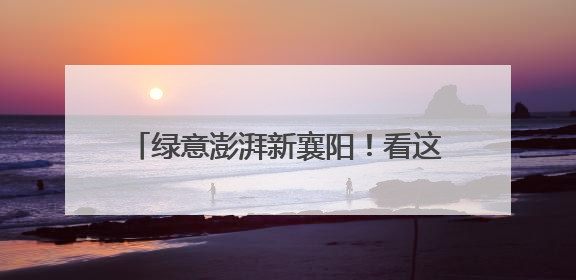 绿意澎湃新襄阳！看这座全国首批碳达峰试点城市的节能增效答卷