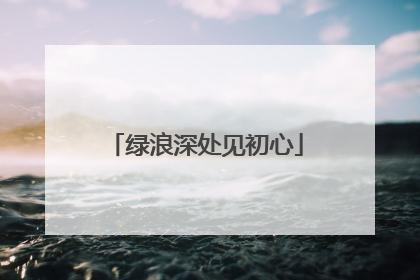 绿浪深处见初心