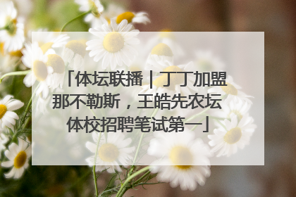 体坛联播｜丁丁加盟那不勒斯，王皓先农坛体校招聘笔试第一