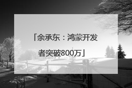 余承东：鸿蒙开发者突破800万