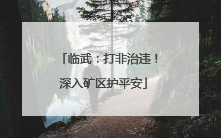 临武：打非治违！深入矿区护平安