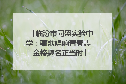 临汾市同盛实验中学：骊歌唱响青春志 金榜题名正当时