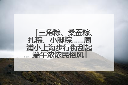 三角粽、桑蚕粽、扎粽、小脚粽……周浦小上海步行街刮起端午浓浓民俗风