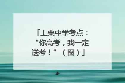 上栗中学考点：“你高考，我一定送考！”（图）
