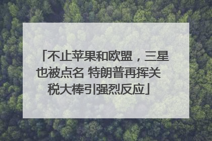 不止苹果和欧盟，三星也被点名 特朗普再挥关税大棒引强烈反应