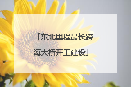 东北里程最长跨海大桥开工建设