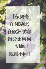 东契奇：在NBA比在欧洲联赛得分更容易 一切源于规则不同