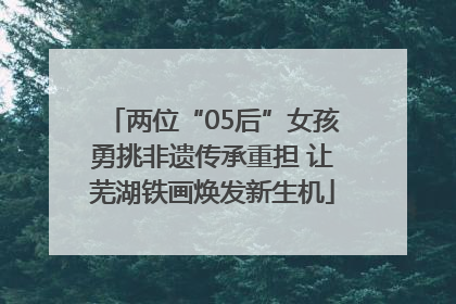 两位“05后”女孩勇挑非遗传承重担 让芜湖铁画焕发新生机