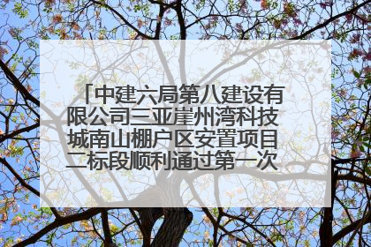 中建六局第八建设有限公司三亚崖州湾科技城南山棚户区安置项目二标段顺利通过第一次主体结构验收