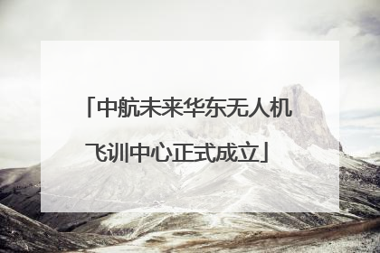 中航未来华东无人机飞训中心正式成立