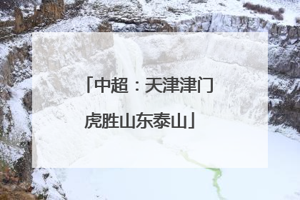 中超：天津津门虎胜山东泰山