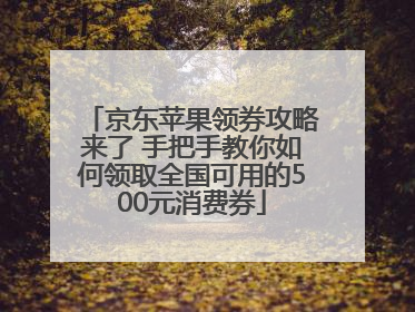 京东苹果领券攻略来了 手把手教你如何领取全国可用的500元消费券