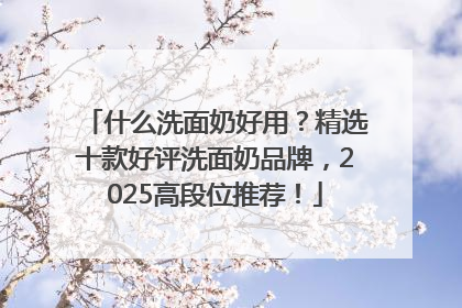 什么洗面奶好用？精选十款好评洗面奶品牌，2025高段位推荐！