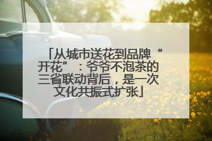 从城市送花到品牌“开花”：爷爷不泡茶的三省联动背后，是一次文化共振式扩张