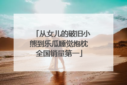 从女儿的破旧小熊到乐瓜睡觉抱枕全国销量第一