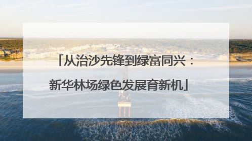 从治沙先锋到绿富同兴：新华林场绿色发展育新机
