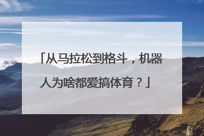 从马拉松到格斗，机器人为啥都爱搞体育？