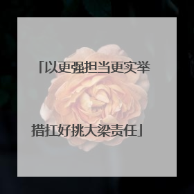 以更强担当更实举措扛好挑大梁责任