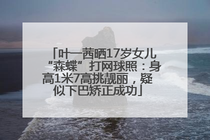 叶一茜晒17岁女儿“森蝶”打网球照：身高1米7高挑靓丽，疑似下巴矫正成功