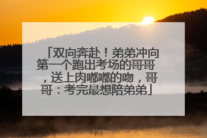 双向奔赴！弟弟冲向第一个跑出考场的哥哥，送上肉嘟嘟的吻，哥哥：考完最想陪弟弟