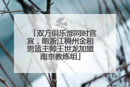 双方俱乐部同时官宣，前浙江稠州金租男篮主帅王世龙加盟南京教练组